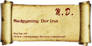 Medgyessy Dorina névjegykártya